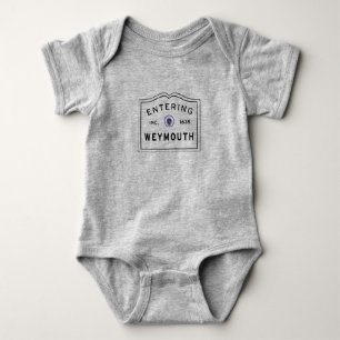 Stadt Weymouth betritt Unterschrift Baby Strampler