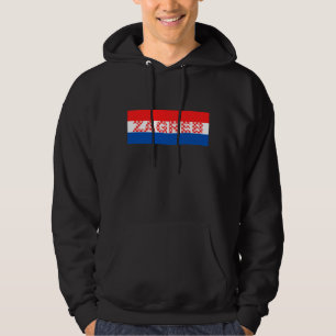 Stadt Zagreb in kroatischen Flaggenfarben Hoodie