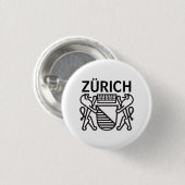 Stadt Zürich, SCHWEIZ Button (Vorne & Hinten)