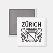 Stadt Zürich, SCHWEIZ Magnet (Vorderseite/Rückseite)