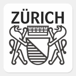 Stadt Zürich, SCHWEIZ Quadratischer Aufkleber