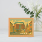 Stadtansicht Aarhus Dänemark Postkarte (Stehend Vorderseite)