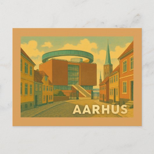 Stadtansicht Aarhus Dänemark Postkarte (Vorderseite)