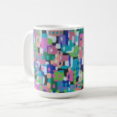 Stadtansicht bei Abstrakter Nachtmalerei Kaffeetasse (Vorderseite Links)