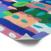 Stadtansicht bei Abstrakter Nachtmalerei Poster (Ecke)