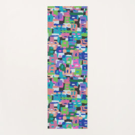 Stadtansicht bei der nächtlichen geometrischen Pri Yogamatte