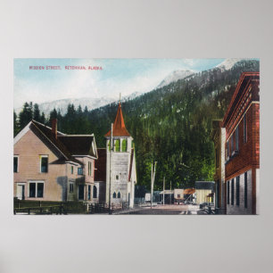 Stadtansicht des Auftrags StreetKetchikan, AK Poster