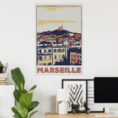 Stadtansicht Marseille - Frankreich Poster (Heimbüro)