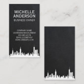 Stadtansicht | Sleek Leather Visitenkarte (Vorne/Hinten)