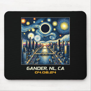 Stadtansicht Totale Sonnenfinsternis Gander Neufun Mousepad