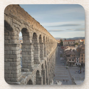 Stadtansicht über Plaza Azoguejo und El Acueducto Untersetzer