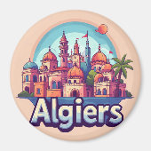 Stadtansicht von Algier mit historischen Kuppeln Magnet (Vorne)