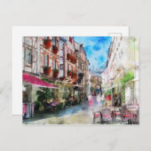 Stadtansicht von Bernkastel-Kues. Altstadt. Postkarte (Vorne/Hinten)