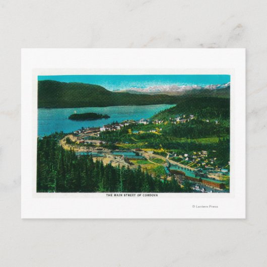 Stadtansicht von Cordova, Alaska, Cordova, AK Postkarte (Vorderseite)