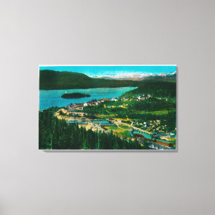 Stadtansicht von Cordova, AlaskaCordova, AK Leinwanddruck