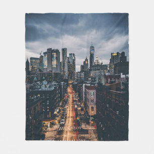 STADTANSICHT VON DER MANHATTAN-BRÜCKE AUS FLEECEDECKE