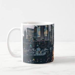 STADTANSICHT VON DER MANHATTAN-BRÜCKE AUS KAFFEETASSE