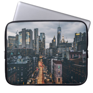 STADTANSICHT VON DER MANHATTAN-BRÜCKE AUS LAPTOPSCHUTZHÜLLE