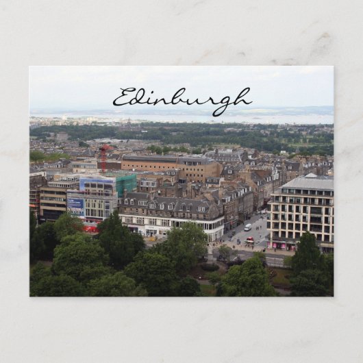 Stadtansicht von Edinburgh Postkarte (Vorderseite)
