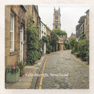 Stadtansicht von Edinburgh, Schottland Glasuntersetzer