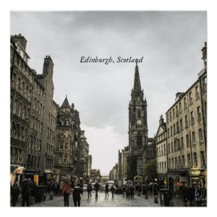 Stadtansicht von Edinburgh, Schottland Poster