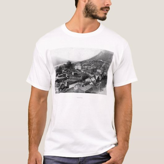 Stadtansicht von Juneau, Alaska Fotografie T-Shirt (Vorderseite)