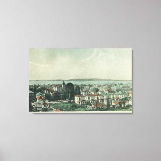 Stadtansicht von RathausturmAlameda, CA Leinwanddruck (Vorderseite)