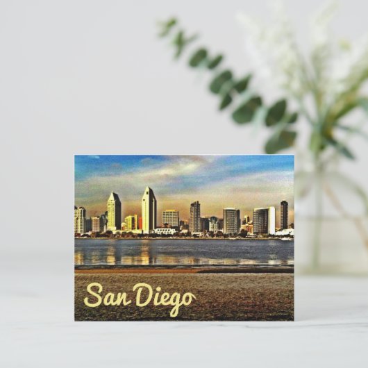 Stadtansicht von San Diego 1 Postkarte (Stehend Vorderseite)