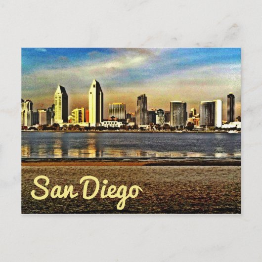 Stadtansicht von San Diego 1 Postkarte (Vorderseite)