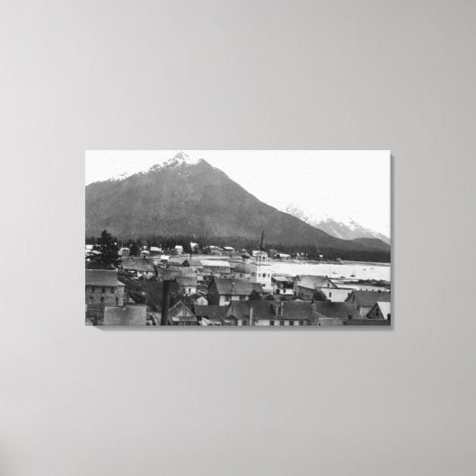 Stadtansicht von Sitka, Alaska FotografSitka, AK Leinwanddruck (Vorderseite)