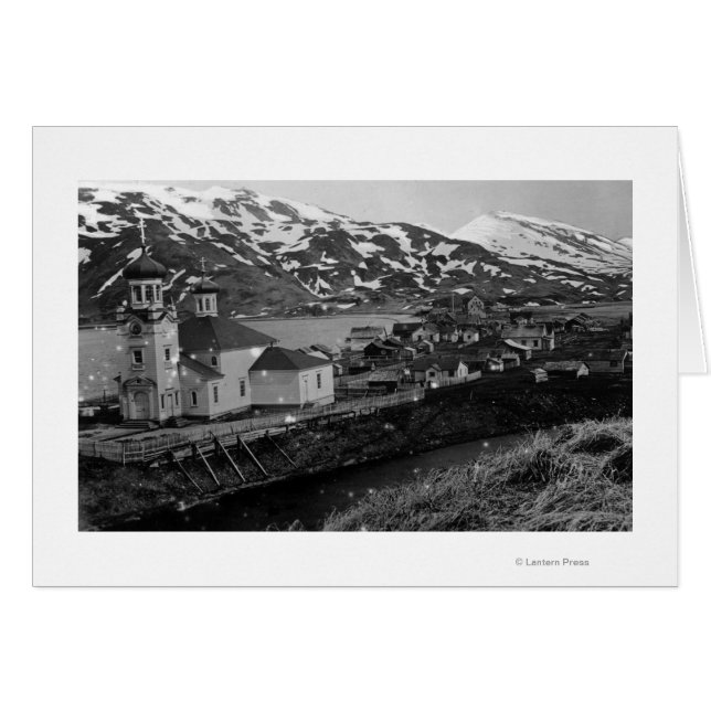 Stadtansicht von Unalaska, Alaska-Foto (Vorderseite (Horizontal))