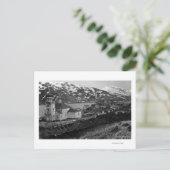Stadtansicht von Unalaska, Alaska-Foto Postkarte (Stehend Vorderseite)