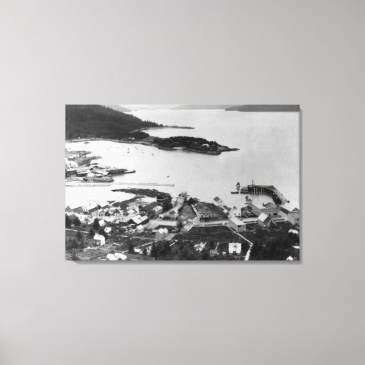 Stadtansicht von Wrangell, Alaska-Foto Leinwanddruck (Vorderseite)