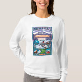 Stadtansichten - Newport, Oregon T-Shirt (Vorderseite)