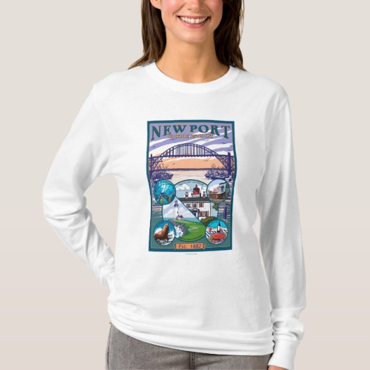 Stadtansichten - Newport, Oregon T-Shirt (Vorderseite)