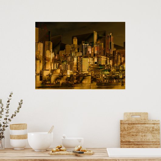 Stadtarchitektur 1 poster (Küche)