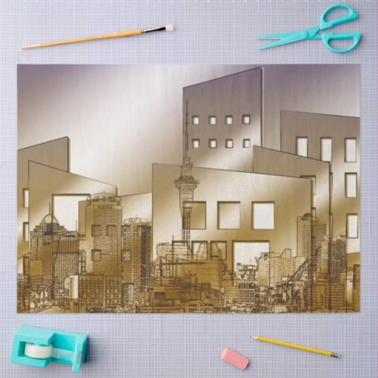 Stadtarchitektur 2 Dekoupage Tissue Paper Seidenpapier (Basteln)