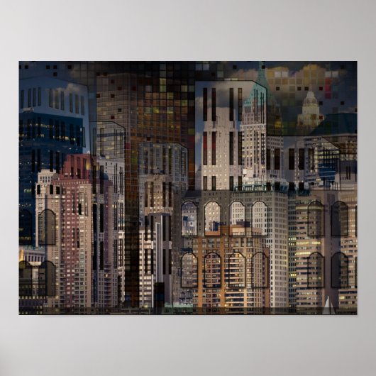 Stadtarchitektur 3 Decoupage Poster (Vorne)