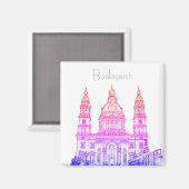 Stadtarchitektur Budapest Ungarn Magnet (Vorderseite/Rückseite)