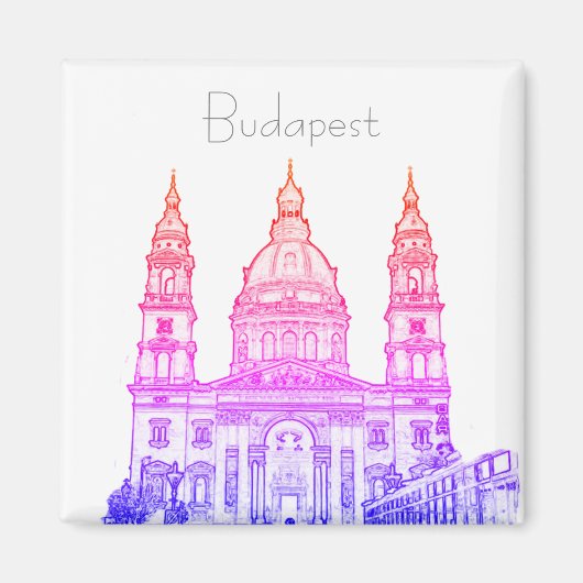 Stadtarchitektur Budapest Ungarn Magnet (Vorne)
