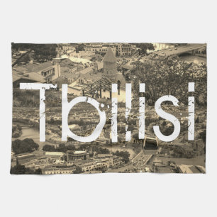 Stadtarchitektur Tiflis Georgia Geschirrtuch