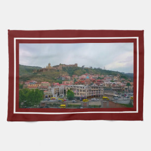 Stadtarchitektur Tiflis Georgia Geschirrtuch