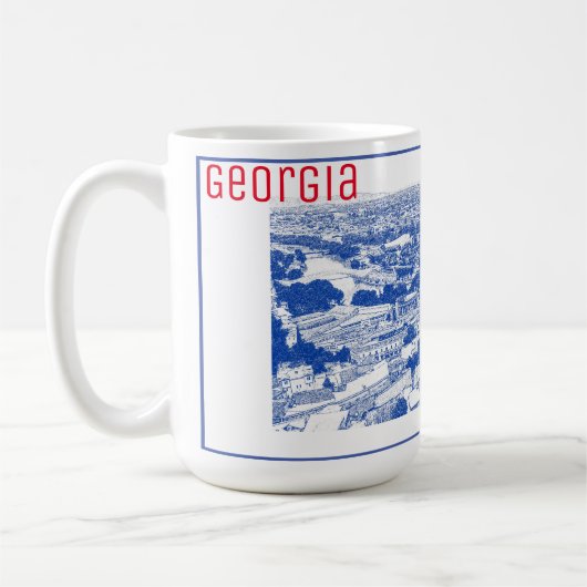 Stadtarchitektur Tiflis Georgia Kaffeetasse (Links)
