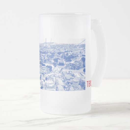 Stadtarchitektur Tiflis Georgia Mattglas Bierglas (VorderseiteRechts)