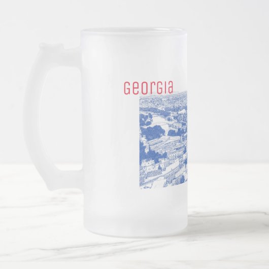 Stadtarchitektur Tiflis Georgia Mattglas Bierglas (Links)