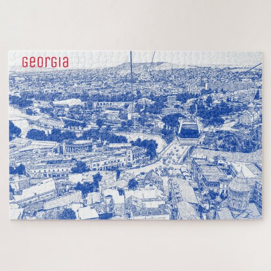 Stadtarchitektur Tiflis Georgia Puzzle (Horizontal)
