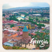 Stadtarchitektur Tiflis Georgia Rechteckiger Pappuntersetzer (Vorderseite)