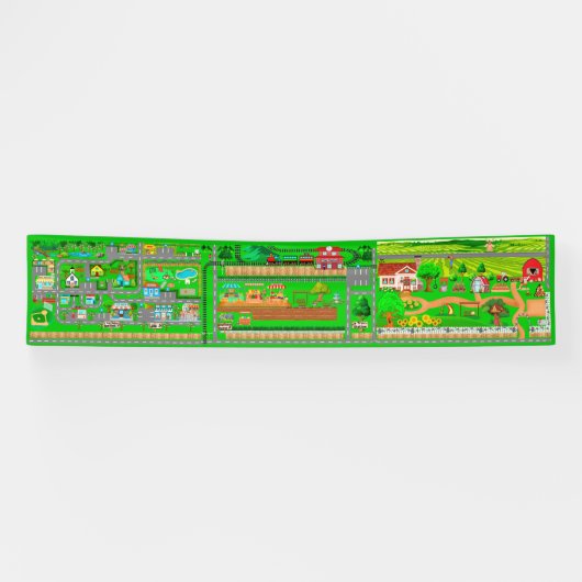 Stadtbahn-Landstraße für Autos 2.5x12 Banner (Horizontal)