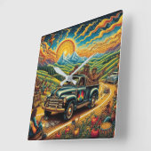 Stadtbesichtigung Quadratische Wanduhr (Winkel)