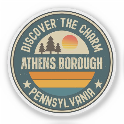 Stadtbezirk Athen, Pennsylvania Aufkleber (Vorderseite)